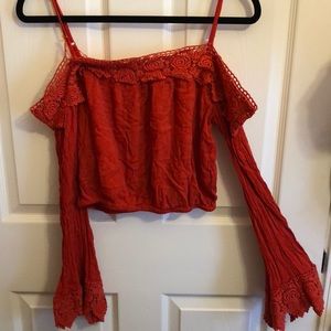 tank top shirt orange/red